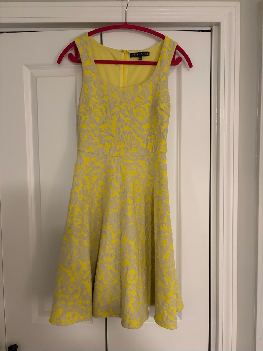Yellow Floral Fit-and-Flare Dress by Brixon Ivy